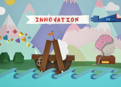 Papercraft Poster animation illustration paper stopmotion