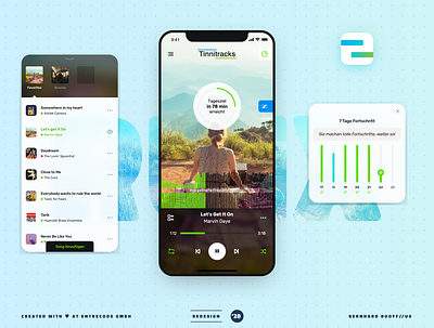 UX Redesign for Tinnitracks app concept medical music music player playlist redesign ux