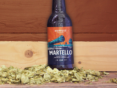 Hopfuzz Brewery - Martello beer beer art beer branding beer label branding brewery design illustration logo print