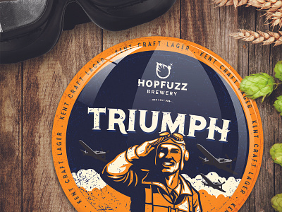 Triumph Craft Lager beer branding logo print