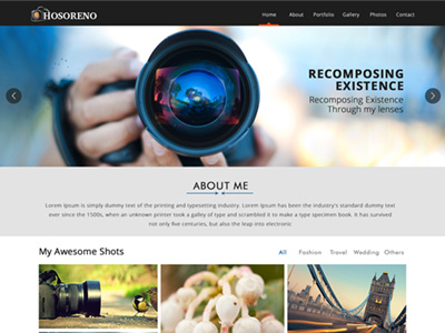 Hosoreno Photography photography website