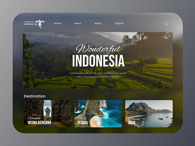 Wonderful Indonesia - Travel Web Design design explore indonesia landing page travel ui ux web design website design