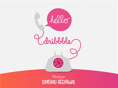 Hello from the other side. debut dribbble first first shot hello invite shot