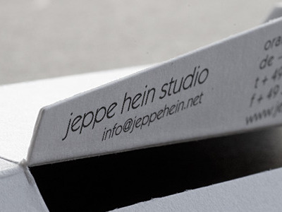 Jeppe Hein Business card business card hein jeppe