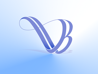 V+B Wedding Logo branding and identity classic logo gradient logo 2d logo alphabet logo design logo design branding v logo weddings