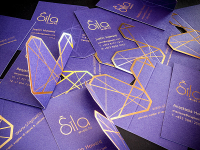 Business Card Design For Sila business card diamond origami