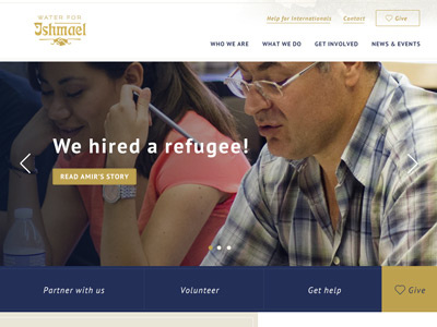 waterforishmael.org :: 2018 redesign ia nonprofit ui ux web design