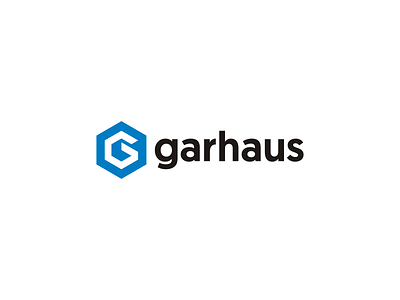 garhaus bold g monogram logo metal monogram scrap steel symbol