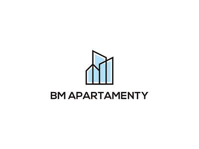 bm apartamenty building logo minimal minimalist real estate real estate logo realestate symbol