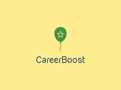 CareerBoost balloon boost boosting career career boosting logo minimal minimalist star symbol