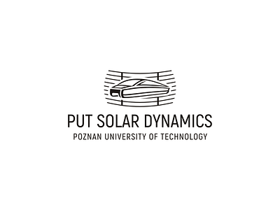 put solar dynamics auto car dynamic electric electricity energy logo minimal minimalist solar symbol technology university