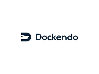 Dockendo d lettermark logo minimal minimalist monogram negative space symbol