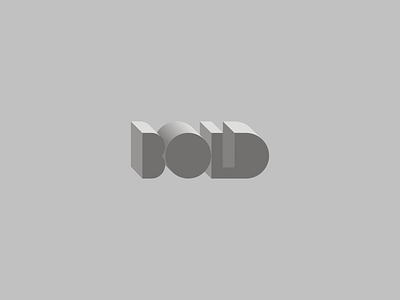 BOLD 3d typeface 3d bold logo minimal minimalist symbol typeface typography