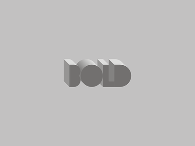 BOLD 3d typeface