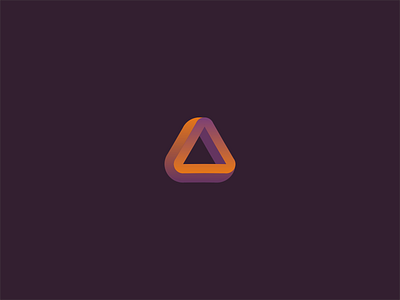 gradient triangle 3d gradient logo minimal minimalist symbol triangle