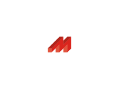 3d M letter 3d letter lettermark logo m m lettermark m monogram minimal minimalist monogram symbol