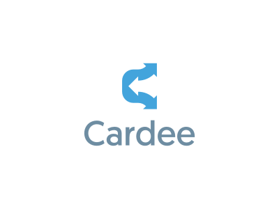 Cardee logo app arrow arrows auto car comfortable flexible handy logo move movement renting