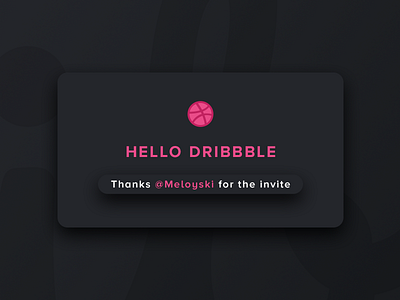 Hello Dribbble