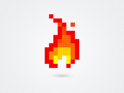 Pixel Flame fire flame illustration logo vector
