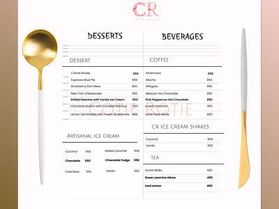 Hotel Menu Design