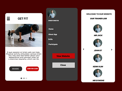 exercise application designed