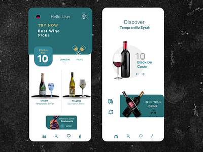 Mobile application Design Wine shop