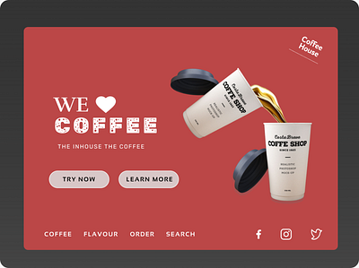 Coffee Webpage Design adobexd banner branding figma graphic design ui webdesign
