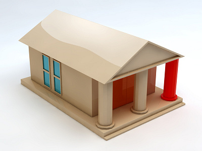 Cort House icon cinema 4d court icon legal