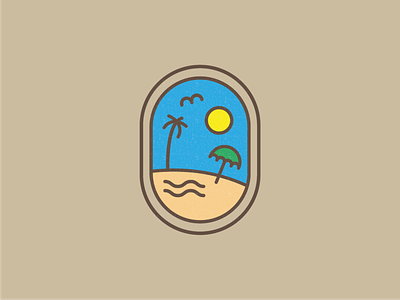 Beach chilling 🏝 beach branding design holiday icon idea illustrator logo logo design pictogram project sun symbol typography ui vector