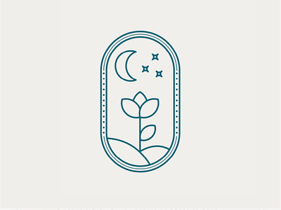 Flower night 🌙🌹 design flower flowers graphic illustrator logo outline project