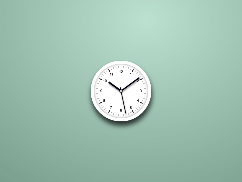 Minimalistic Clock Ticking clock contrast gif helvetica minimal time watch