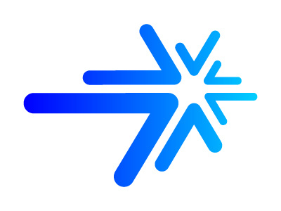 Blue Stream arrows blue direction logo mark stream