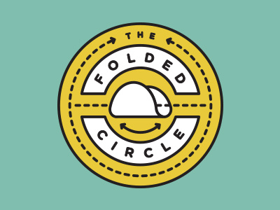 The Folded Circle badge crest logo mark taco