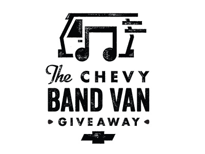 Chevy Band Van Logo band black chevy double entendre music notes speed