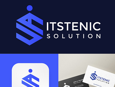 ITSTENIC SOLUTION LOGO 3d animation branding graphic design logo motion graphics ui