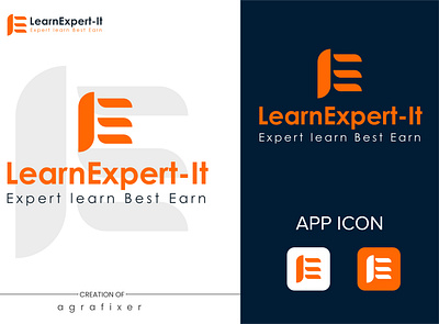 LearnExpert-It Logo Design/Minimal Logo agrafixer branding design graphic design logo logodesign minimal logo vector