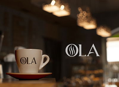 OLA Coffee Shop Logo/Minimal Logo agrafixer branding coffee shop logo design graphic design illustration logo logodesign minimal logo ui vector