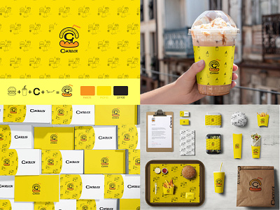 Fast Food brand, Burger Restaurant logo & brand identity design