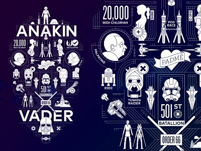 Anakin to Vader darth vader geometric how to icons process skywalker star wars