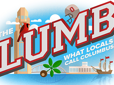 The Lumb city columbus humor icons illustration ohio