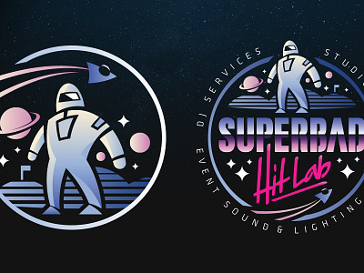 Superbad Hit Lab 80s icon illustration mascot scifi space throwback