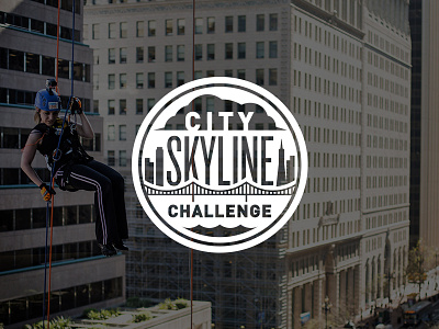 City Skyline Challenge badge emblem fundraiser non-profit san-francisco skyline