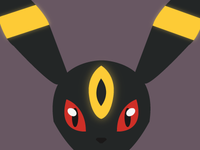 Umbreon Design flatdesign nintendo pokemon ui umbreon ux visualdesign