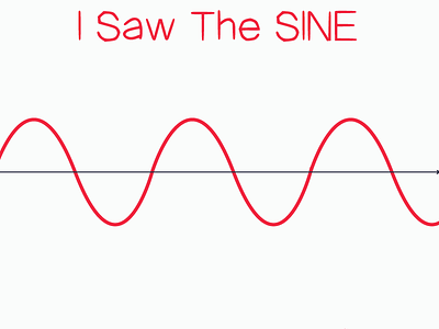 Sine Wave Design aceofbase calculus colors flatdesign mathematics pun sine sinewave visualdesign