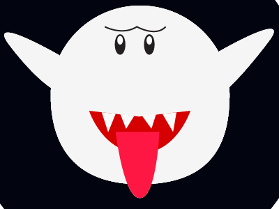 Boo Mario Flat Design by Srikant Chari on Dribbble