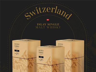 Switzerland - Whisky branding design logo