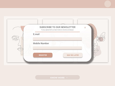 Modal Popup Screen design illustration ui ux