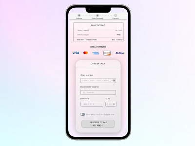 Credit Card Checkout design ui ux