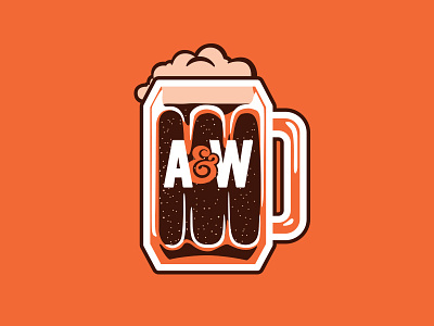 A&W Root Beer Mug americana aw drink icon illustration mug root beer spot color