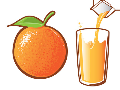 Epic OJ color fruit illustration juice orange